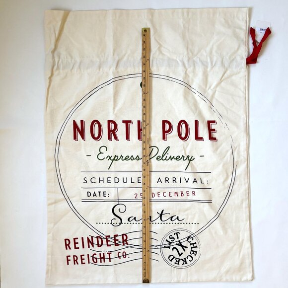 XXL Santa Sack Bag Express Delivery North Pole 39" x 29" Huge Reusable - Picture 5 of 9